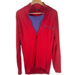 Vintage USA Retro Patagonia Quarter Zip Red And‎ Purple Mens’ Large